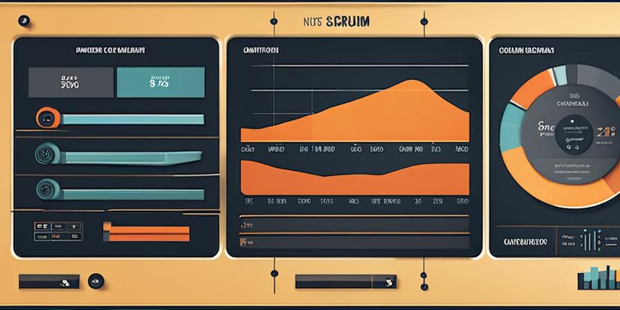 Panel de control con gráficos y datos integrados utilizando metodología Scrum